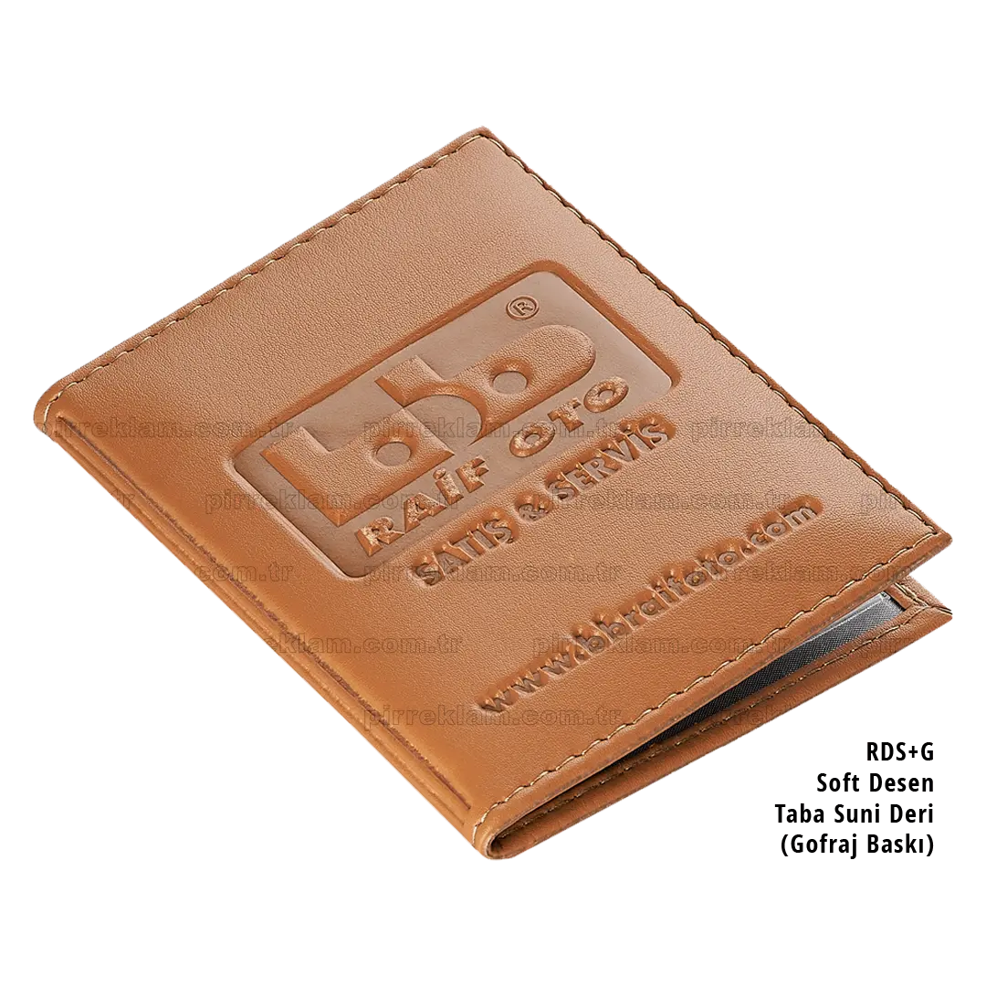 Dikişli Suni Deri Ruhsat Kabı Taba Soft RDS+G