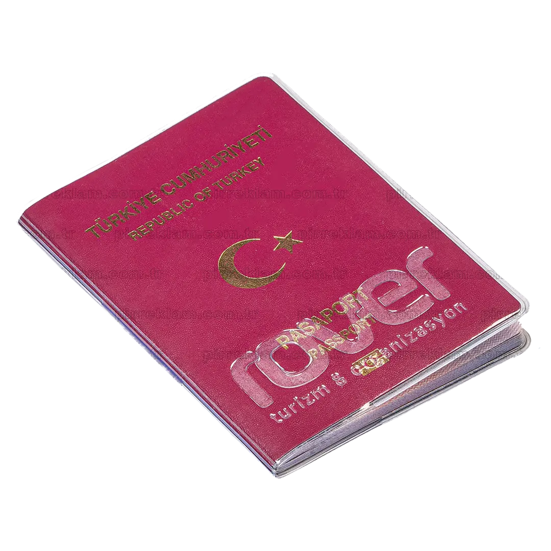 Lüks Kalın Şeffaf PVC Pasaport Kılıfı