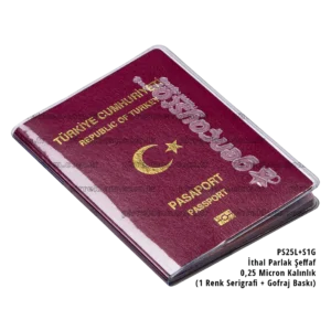 Lüx Kalın Şeffaf Pvc Pasaport Kılıfı