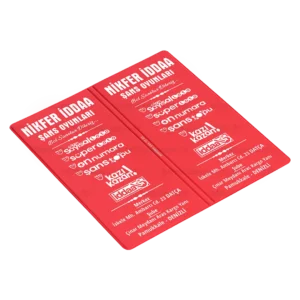 Mat Biala Çiftli Kapaklı Sayısal Loto Kabı kırmızı beyaz a