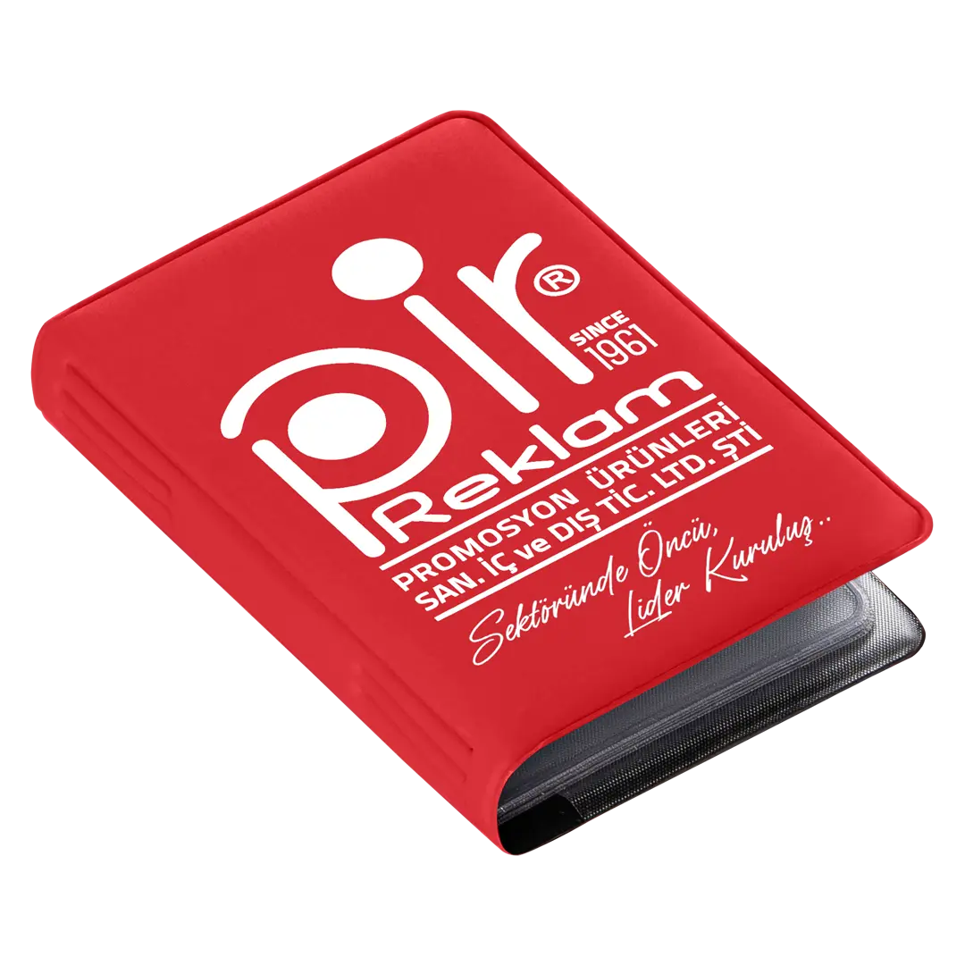 Mat Biala Tekli Kredi Kartlık kırmızı beyaz k