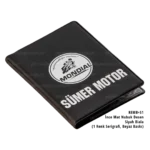 Ekonomik İnce Mat Biala Ruhsat Kabı Siyah Mavi