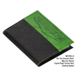 Dikişli Ön Yüz Parçalı Lüks Desenli Ruhsat Kabı Cordoba Siyah/Yeşil RDTPRL+G