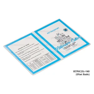 veteriner aşı karnesi ofset mavi