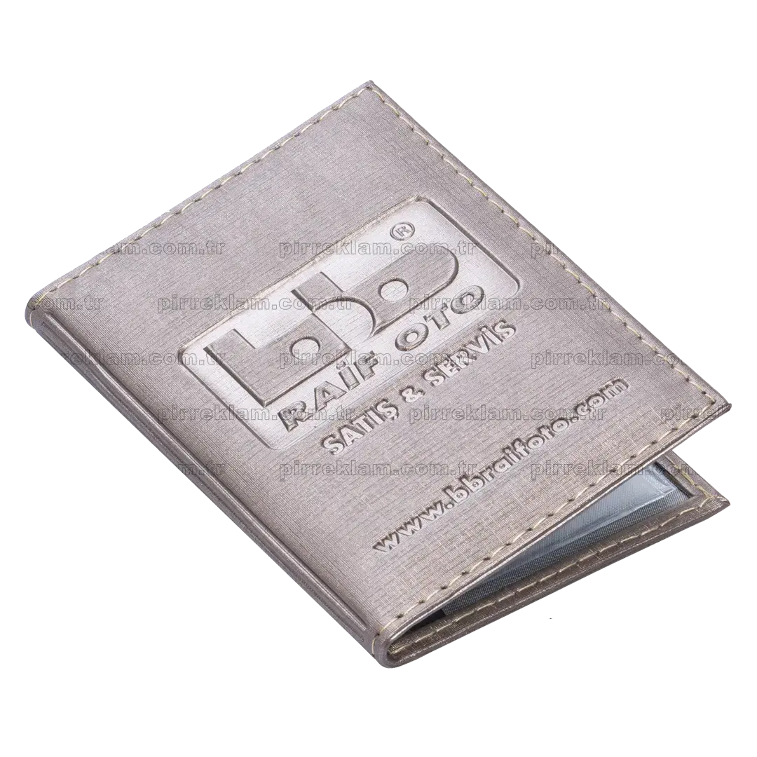 Dikişli Lüx Suni Deri Ruhsat Kabı-k-4